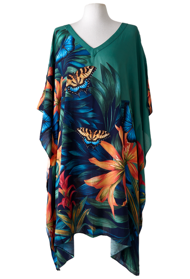Kaftan Corto Mata Atlántica - Viscose - Scarfme | Bufandas, Pañuelos, Chales, Turbantes