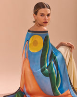 Pañuelo Abaporu - Satén de Seda/ 90x90 - Scarfme | Bufandas, Pañuelos, Chales, Turbantes