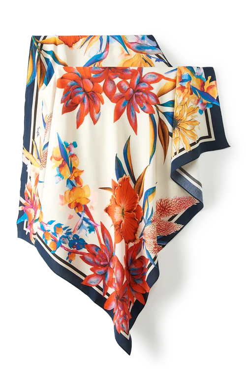 Pañuelo Turbante Floral Sunset- Viscose/ 90x90 - Scarfme | Bufandas, Pañuelos, Chales, Turbantes