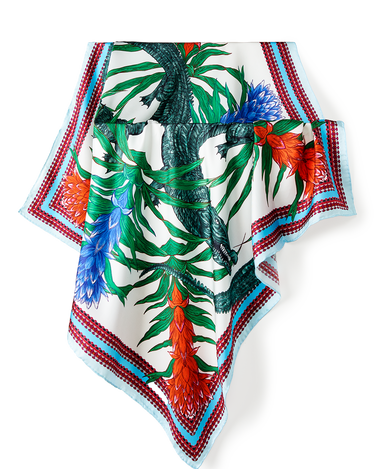 Pañuelo Bromélia- Twill de Seda/ 50x50 - Scarfme | Bufandas, Pañuelos, Chales, Turbantes