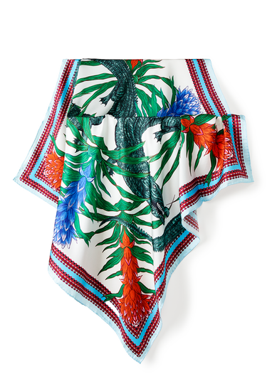 Pañuelo Bromélia- Twill de Seda/ 50x50 - Scarfme | Bufandas, Pañuelos, Chales, Turbantes