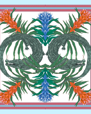 Pañuelo Bromélia- Twill de Seda/ 50x50 - Scarfme | Bufandas, Pañuelos, Chales, Turbantes