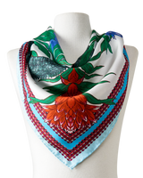 Pañuelo Bromélia- Twill de Seda/ 50x50 - Scarfme | Bufandas, Pañuelos, Chales, Turbantes