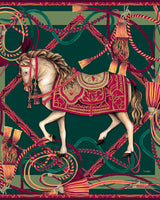 Pañuelo Horse- Satén de Seda/ 100x100 - Scarfme | Bufandas, Pañuelos, Chales, Turbantes