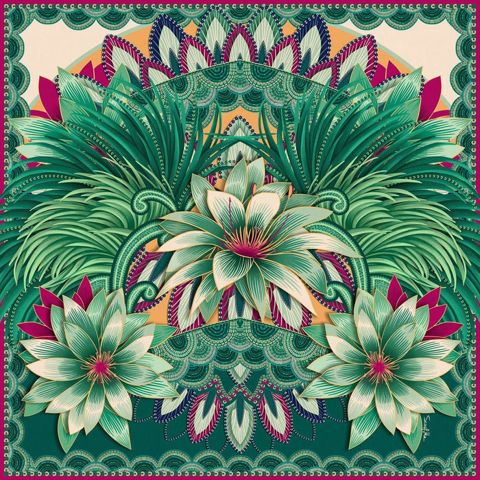 Pañuelo Alegoria - Twill de Seda/ 65x65 - Scarfme | Bufandas, Pañuelos, Chales, Turbantes