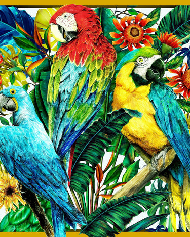 Pañuelo Araras do Brasil - Twill de Seda/ 90x90 - Scarfme | Bufandas, Pañuelos, Chales, Turbantes