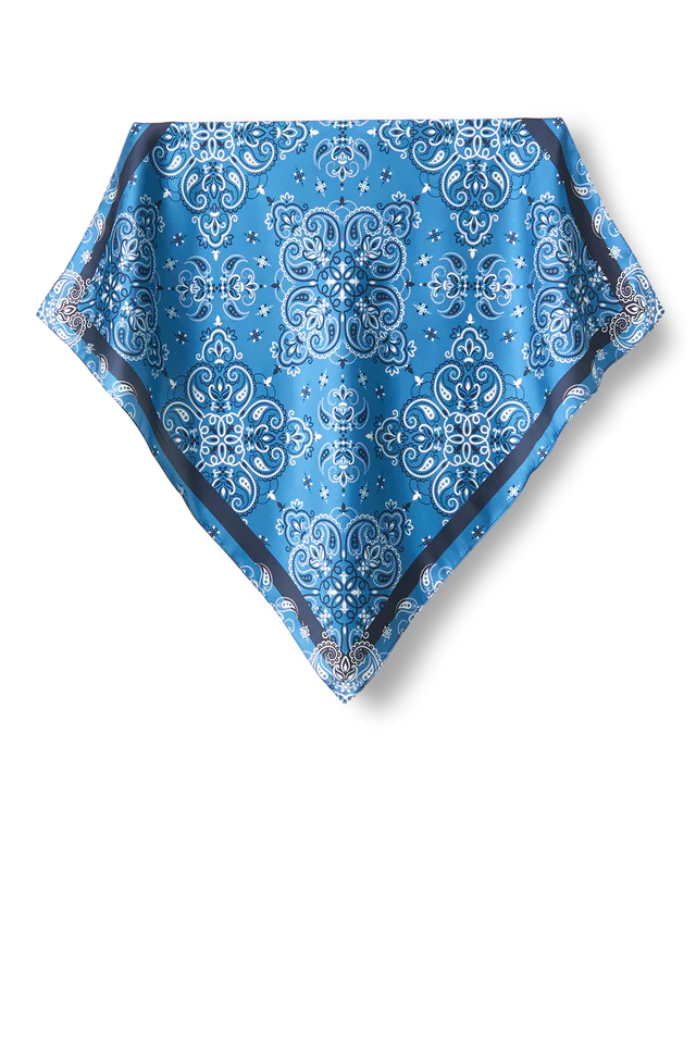 Pañuelo Bandana Azul- Twill de Seda/ 50x50 - Scarfme | Bufandas, Pañuelos, Chales, Turbantes