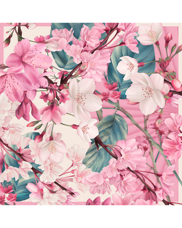 Pañuelo Cerejeiras Benevolencia - Satén de Seda/ 65x656 - Scarfme | Bufandas, Pañuelos, Chales, Turbantes