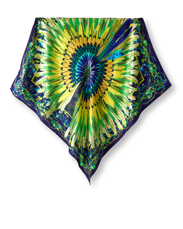 Pañuelo Cocar Brasil Twill de Seda/ 90x90 - Scarfme | Bufandas, Pañuelos, Chales, Turbantes
