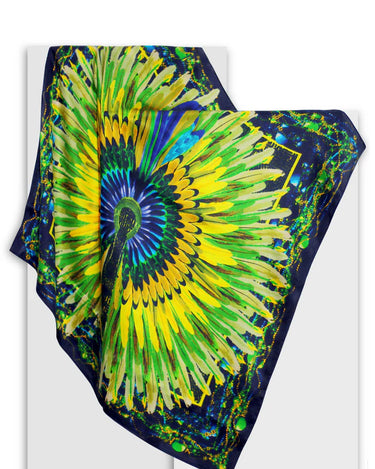 Pañuelo Cocar Brasil Twill de Seda/ 90x90 - Scarfme | Bufandas, Pañuelos, Chales, Turbantes