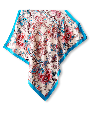 Pañuelo Floral Delicado- Twill de Seda / 50x50 - Scarfme | Bufandas, Pañuelos, Chales, Turbantes