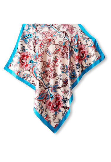 Pañuelo Floral Delicado- Twill de Seda / 50x50 - Scarfme | Bufandas, Pañuelos, Chales, Turbantes