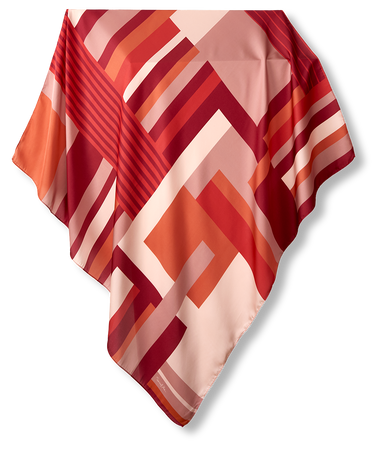Pañuelo Geométrico Conceptual - Satén de Poliéster/ 90x90 - Scarfme | Bufandas, Pañuelos, Chales, Turbantes