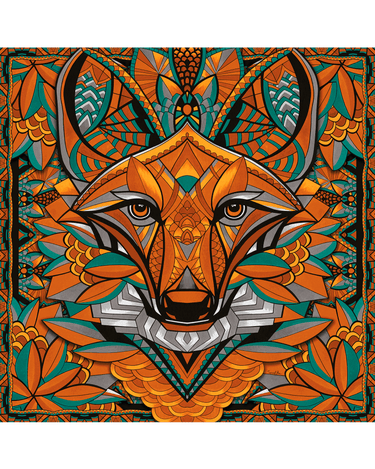 Pañuelo Lobo-Guará do Cerrado- Twill de Seda/ 90x90 - Scarfme | Bufandas, Pañuelos, Chales, Turbantes