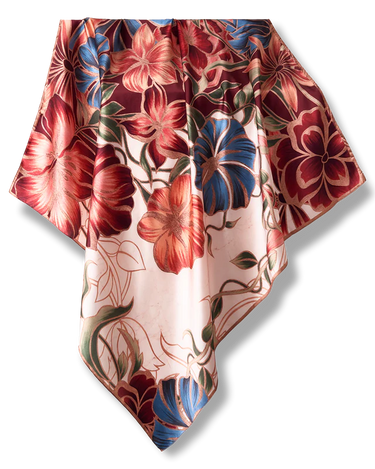 Pañuelo Marble Flowers - Satén de Poliéster/ 90x90 - Scarfme | Bufandas, Pañuelos, Chales, Turbantes