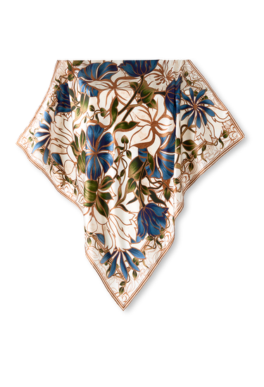 Pañuelo Marble Flowers - Satén de Seda/ 90x90 - Scarfme | Bufandas, Pañuelos, Chales, Turbantes