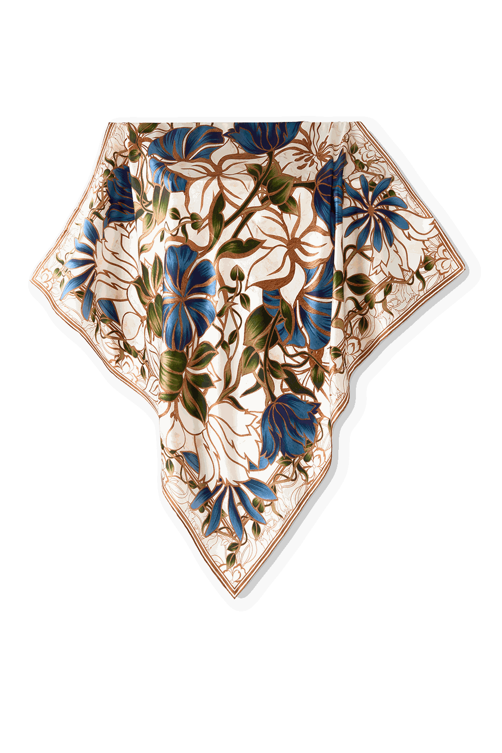 Pañuelo Marble Flowers - Satén de Seda/ 90x90 - Scarfme | Bufandas, Pañuelos, Chales, Turbantes