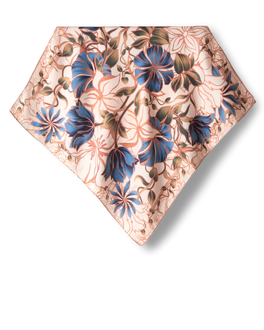 Pañuelo Marble Flowers - Satén de Poliéster/ 50x50 - Scarfme | Bufandas, Pañuelos, Chales, Turbantes