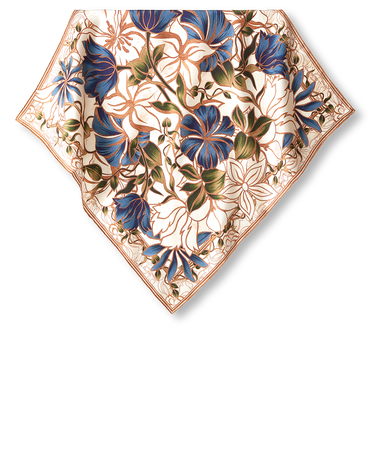 Pañuelo Marble Flowers- Twill de Seda/ 65x65 - Scarfme | Bufandas, Pañuelos, Chales, Turbantes