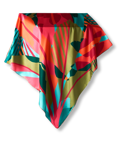 Pañuelo Musa Tropical - Satén de Poliéster/ 90x90 - Scarfme | Bufandas, Pañuelos, Chales, Turbantes