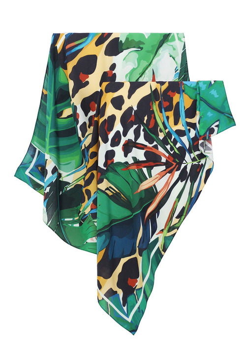 Pañuelo Turbante Onça Tropical - Viscose/ 90x90 - Scarfme | Bufandas, Pañuelos, Chales, Turbantes