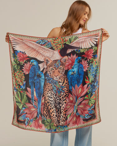 Pañuelo Pantanal - Satén de Poliéster/ 90x90 - Scarfme | Bufandas, Pañuelos, Chales, Turbantes