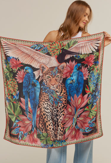 Pañuelo Pantanal - Satén de Poliéster/ 90x90 - Scarfme | Bufandas, Pañuelos, Chales, Turbantes