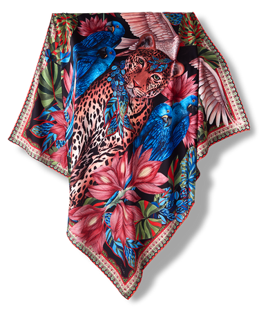 Pañuelo Pantanal - Satén de Poliéster/ 90x90 - Scarfme | Bufandas, Pañuelos, Chales, Turbantes