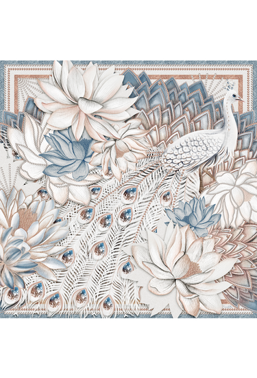 Pañuelo Peacock Glow - Satén de Seda/ 90x90 - Scarfme | Bufandas, Pañuelos, Chales, Turbantes