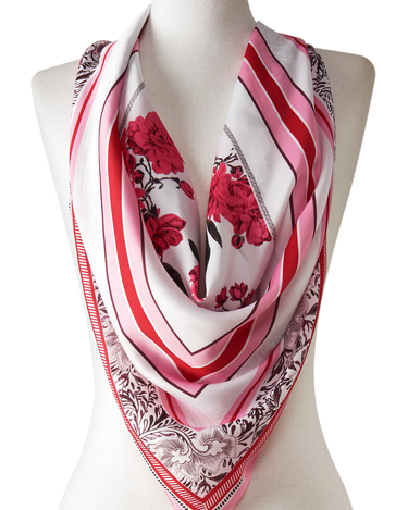 Pañuelo Peony- Twill de Seda/ 90x90 - Scarfme | Bufandas, Pañuelos, Chales, Turbantes