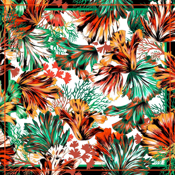 Pañuelo Pétalas- Satén de Seda/ 100x100 - Scarfme | Bufandas, Pañuelos, Chales, Turbantes