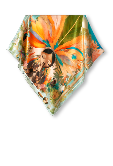 Pañuelo Guardiã da Floresta - Satén de Seda/ 65x65 - Scarfme | Bufandas, Pañuelos, Chales, Turbantes