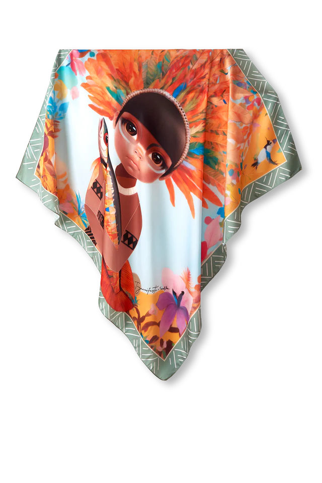 Pañuelo Toymanifesto Guardião da Natureza- Twill de Seda/ 90x90 - Scarfme | Bufandas, Pañuelos, Chales, Turbantes