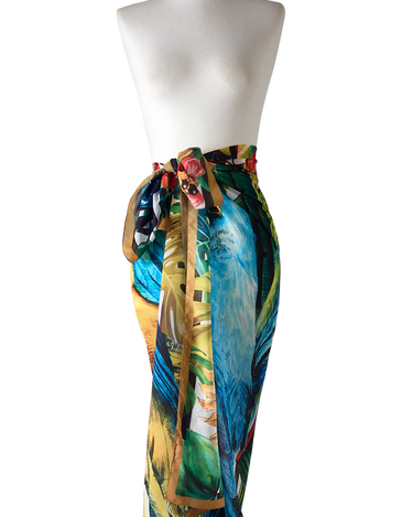 Max Pañuelo Araras do Brasil - Mousseline de Poliester/ 130x130 - Scarfme | Bufandas, Pañuelos, Chales, Turbantes