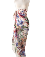 Pareo Floral Light- Satén de Seda/ 130x200 - Scarfme | Bufandas, Pañuelos, Chales, Turbantes