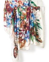 Pareo Floral Light- Satén de Seda/ 130x200 - Scarfme | Bufandas, Pañuelos, Chales, Turbantes