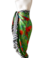 Pareo Araras Rio- Satén de Seda/ 130x200 - Scarfme | Bufandas, Pañuelos, Chales, Turbantes