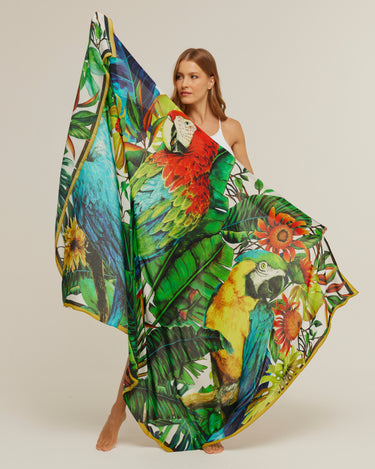 Pareo Araras do Brasil - Viscose/ 130x200 - Scarfme | Bufandas, Pañuelos, Chales, Turbantes