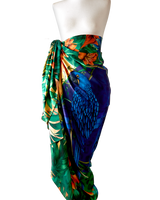 Pareo Brasil Tropical- Satén de Seda/ 130x200 - Scarfme | Bufandas, Pañuelos, Chales, Turbantes