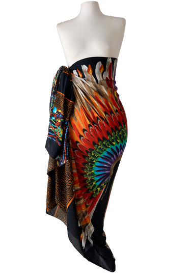 Pareo Cocar Clássico- Satén de Seda/130x200 - Scarfme | Bufandas, Pañuelos, Chales, Turbantes