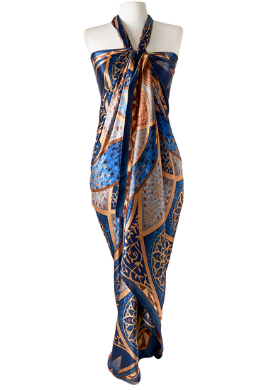 Pareo Grand Mosque- Satén de Seda/ 130x200 - Scarfme | Bufandas, Pañuelos, Chales, Turbantes