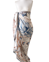 Pareo Peacock Glow- Satén de Seda/ 130x200 - Scarfme | Bufandas, Pañuelos, Chales, Turbantes