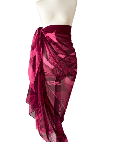 Pareo Ramos de Purpura - Georgete de Poliester/ 130x200 - Scarfme | Bufandas, Pañuelos, Chales, Turbantes