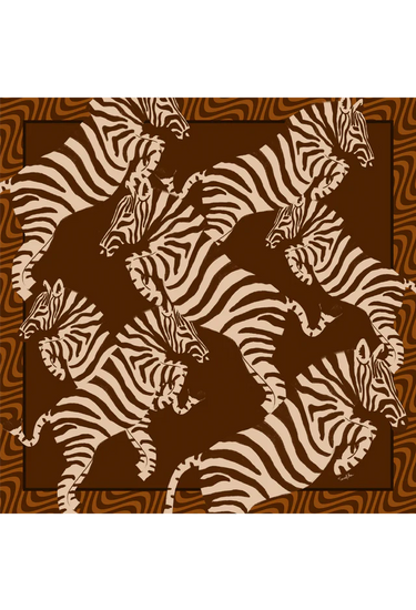 Pañuelo Zebra- Twill de Seda/ 50x50