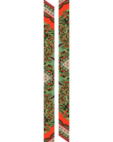 Twilly Pantanal- Satén de Poliester/ 8x130 - Scarfme | Bufandas, Pañuelos, Chales, Turbantes