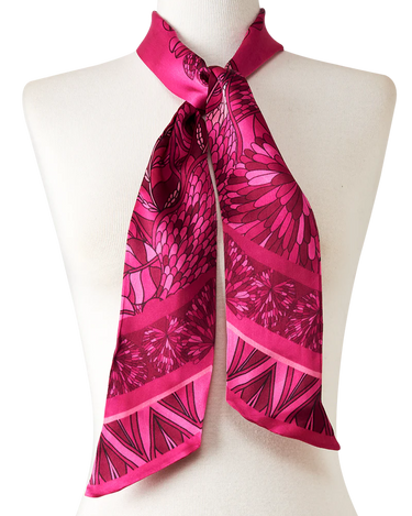 Twilly Ramos de Púrpura - Satén de Poliéster/ 8x130 - Scarfme | Bufandas, Pañuelos, Chales, Turbantes