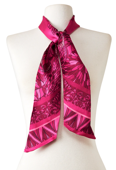 Twilly Ramos de Púrpura - Satén de Poliéster/ 8x130 - Scarfme | Bufandas, Pañuelos, Chales, Turbantes