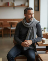 Cashmere Espina de Pez Negro/ Gris - Scarfme | Bufandas, Pañuelos, Chales, Turbantes