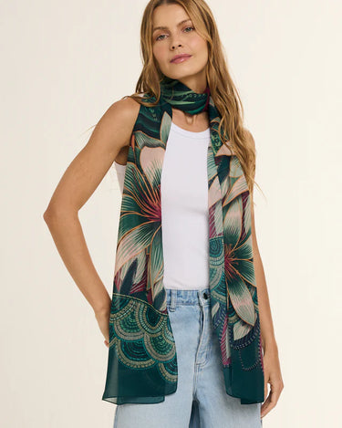 Chal Alegoria - Mousseline de Poliéster/ 45x210 - Scarfme | Bufandas, Pañuelos, Chales, Turbantes