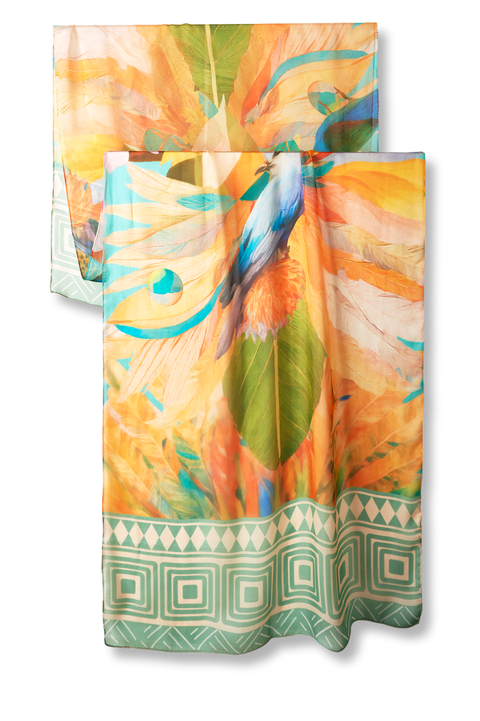 Chal Força da Mata- Mousseline de Seda/ 60x210 - Scarfme | Bufandas, Pañuelos, Chales, Turbantes